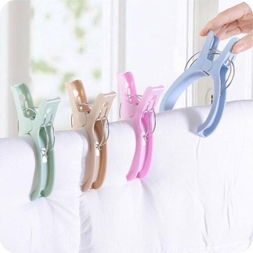 1Pcs Plastic Clothes Pegs Home Organization Beach Towel Clamp Quilt Pegs Laundry Clothes Pins Large Size Drying Racks