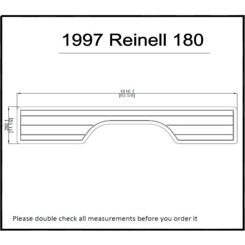 1997 Reinell 180 Swim Platform Pad Boat EVA Teak Decking 1/4" 6mm