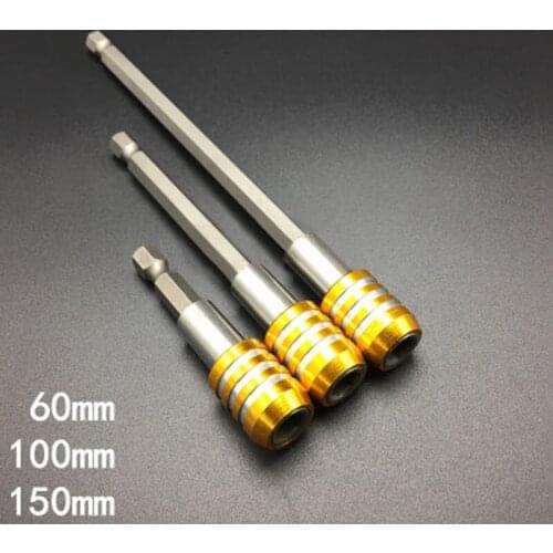 3pcs New 60/100/150mm Hex Magnetic Screwdriver Self-locking Extension Bit Holder