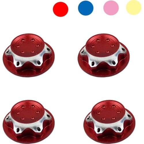 4 Pieces/Set RC Off-Road Truck 1/8 Scale 17mm Dustproof Lock Nut Adapter, Suitable For RC Off-Road Truck Wheels And Rim Nuts