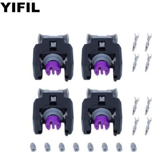 50pcs/lot 2 Pin/Way Fuel/Diesel Injector Plug Electrical Connector For Skoda Roomster Delphi Piezo Buick Chevrolet 13816706