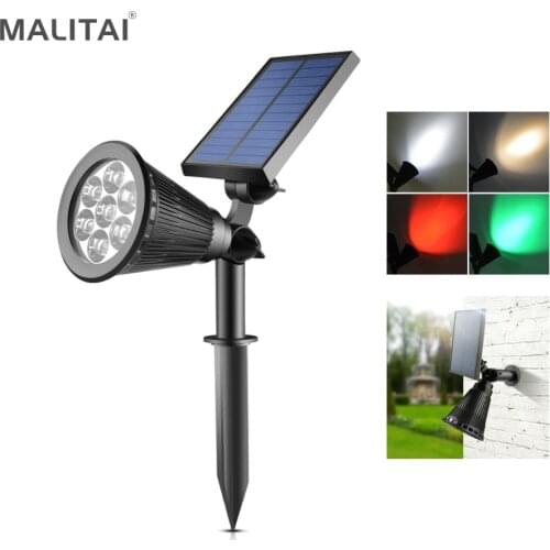 7 LED Solar light Outdoor RGB Garden Lawn Solar lamp Waterproof Spotlight Wall lamp Night Sensor Yard Landscape Flood lights