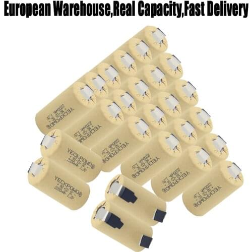 Akkumulator NICD 2200mAh rechargeable sub C battery SC batteries soldering tape 1.2V akkus welding tabs for electric tools