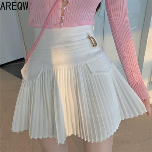 AREQW Women's Pleated Skirts