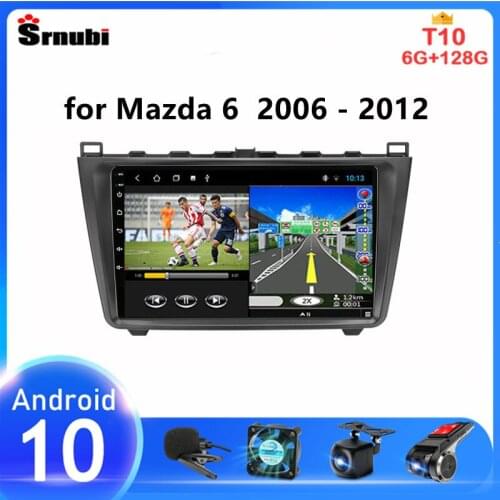 Android 10.0 2 Din Car Stereo Radio for Mazda 6 Rui wing 2006 - 2012 Multimedia Video Touch Screen Player Speaker GPS Navigation