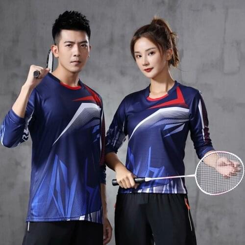 Badminton T-Shirt Men/Women Kids tennis shirt Quick Dry long Sleeve Training exercise Breathable Shirts For Male Female child