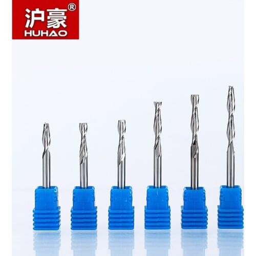 HUHAO 1pc CNC Carbide End Mill 4mm 3A Top Quality 2 Flute Spiral Router Bit For Wood Tungsten Milling Cutters For Wood Fresa