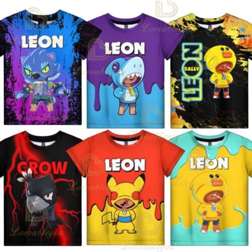 Stars Costume Tshirt Shirt Clothing Leon Kids Crow Spike 3D Print Tops Tees Cloth Boy Girls Women Men Clothes XS 4XL