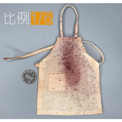 Best Sell Scale 1/6th Chainsaw Massacre Killer Jack the Ripper Apron Bib Model For Doll Soldier Scene Components