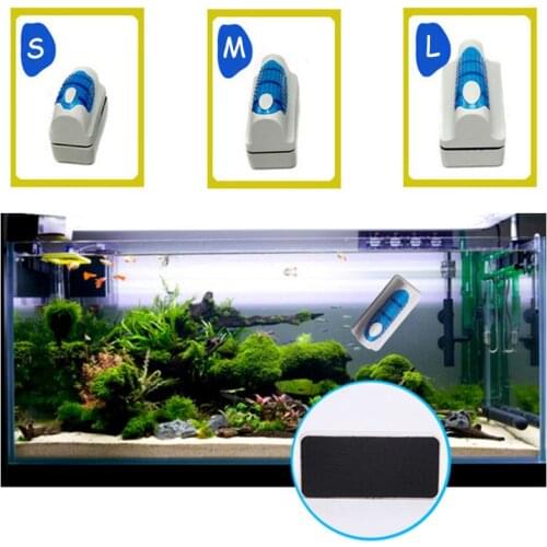Magnetic Aquarium Fish Tank Brushes Floating Clean Glass Window Algae Scraper Cleaner Brush Plastic Sponge Accessories Tools