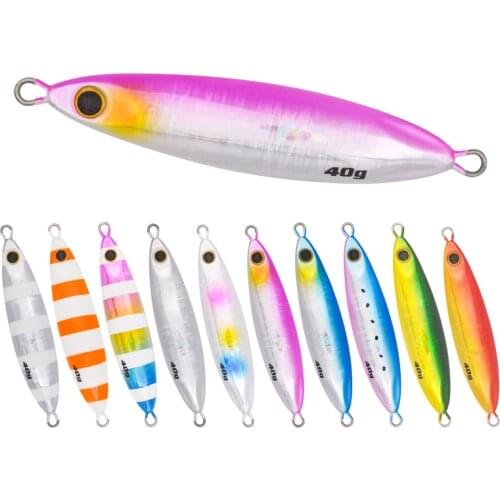 FUNADAIKO 5pcs/lot jig metal lead jig jigging lure Metal Lure Slow metal jig slow jigging lure fishing lure metal jig 30g 40 60g
