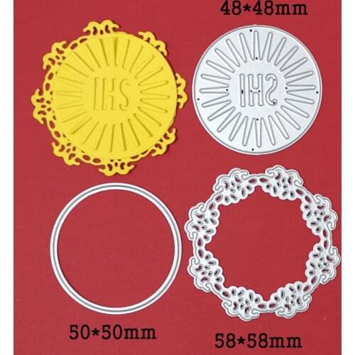 Metal Die Cut IHS Circle Frame set 2021 new Craft Cutting Die stencils For Diy Scrapbooking Embossing Paper Album Card Template