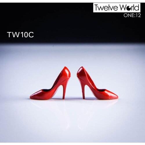 1/12 Scale TW09/10 Female Girl Woman Lady Thick-soled High Heels Shoes Model toy empty inside For 6" Body Figures Accessories