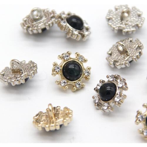 Fashion Flower Golden Metal Women Coat Buttons For Clothing Cardigan Sweaters Gorgeous Decorative Sewing Accessories Wholesale
