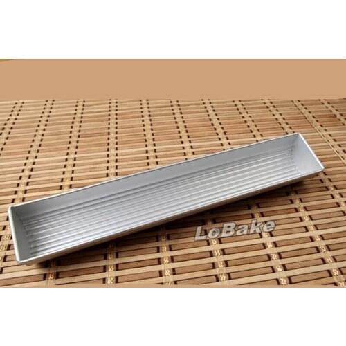 Newest high quality 36.4cm long half-round shape corrugate wall anodizing aluminium alloy toast mousse pudding molds for baking