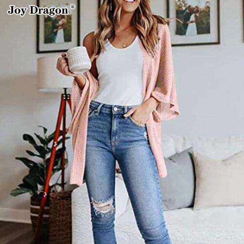 Autumn Coat Women Female Long Cardigan Solid Color Shirts for Style Jacket Harajuku 2021 Fashion Windbreaker Coats Sweaters