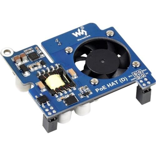 Raspberry Pi POE HAT 802.3af Power Over Ethernet Expansion Board SMPS Compatible for Official Case for RPi 4B/3B