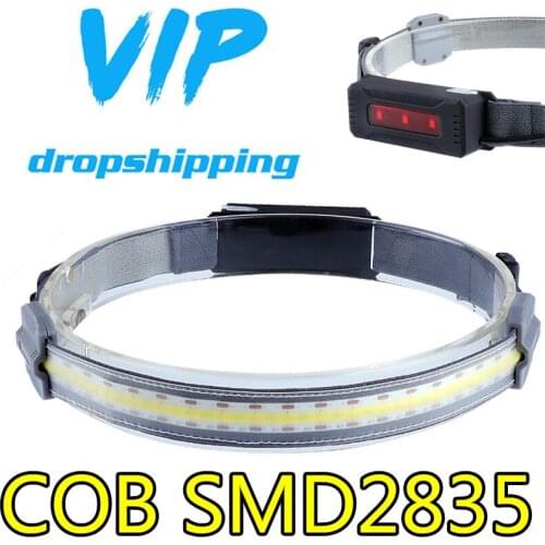 COB SMD2835 Led Headlamp Built-in Battery Rechargeable Headlight Waterproof Head Lamp White & Red Lighting for Camping Working
