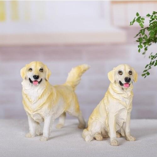 Dog Ornaments Home Decoration Cute Shepherd Dog Wolf Dog Animal Crafts Ornaments Home Decoration Accessories Garden Decoration