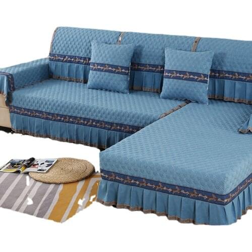 Sofa cushion four seasons general non slip cushion Nordic suit sofa cover all inclusive universal cover back cushion cover cloth