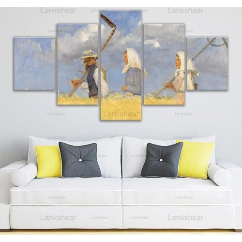 Vintage Harvest Pentasty Canvas Painting 5 Pieces Modern Family Decoration Wall Art Modular Posters and Prints Living Room Decor