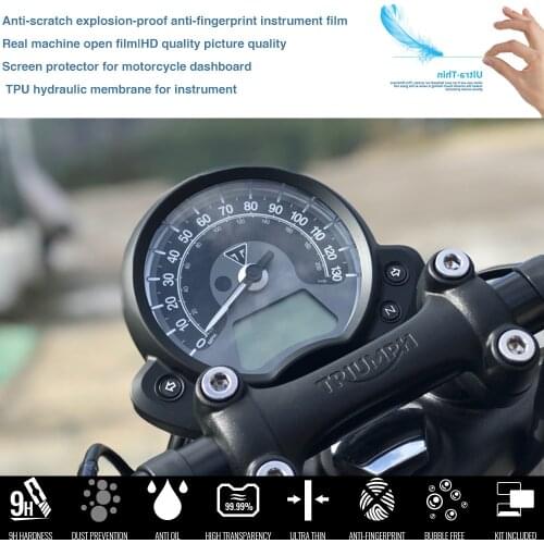 For TRIUMPH STREET TWIN 900 TWIN900 2017 2018 Motorbike Motorcycle Accessories Cluster Scratch Protection Film Screen Protector
