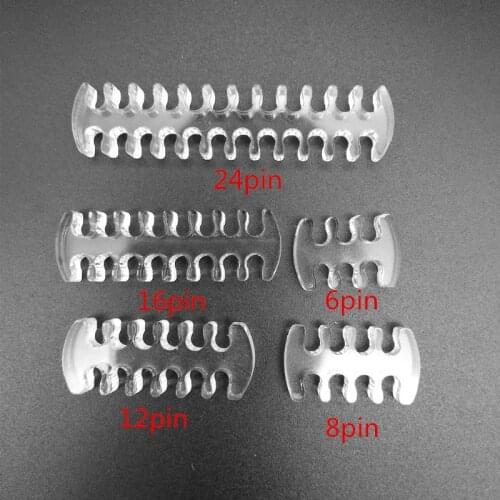 Factory price 24pin 12pin 16pin 8pin Clear Acrylic comb for 6p 8p 24pin cables-2pcs