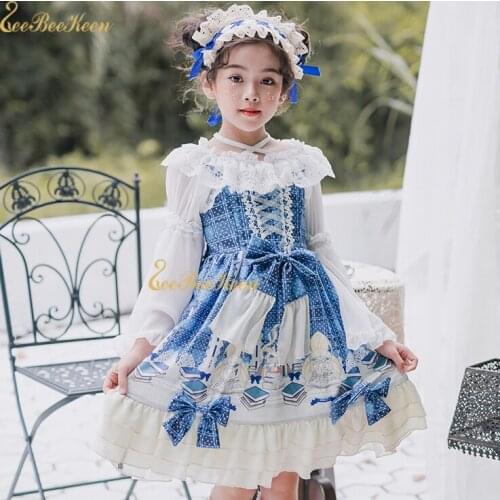 Women Anime Sweet Lolita Cosplay Costume Girls Christmas Halloween cosplay Dress Adult JSK Lolita Dress baby Spanish court Dress