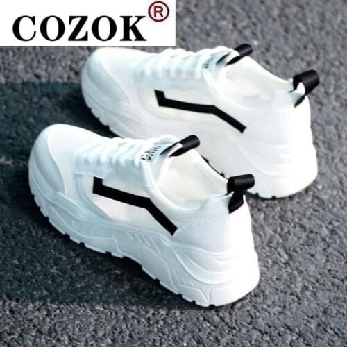 2021 New Fashion Women Casual Shoes Comfortable Breathable Mesh Shoes Woman Spring Lace-up Non-slip Platform Sneakers Women