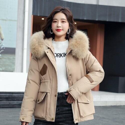 ISENMAL Winter Fur Lining Warm Female Jacket New 2021 Fashion Coat Women Winter Coat Belt Women Parka Warm Hooded Winter Jacket