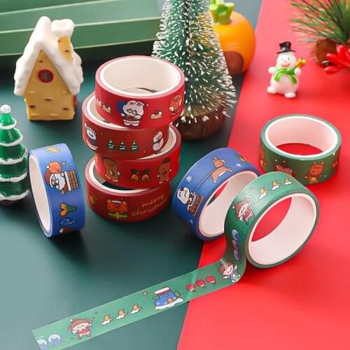 1pcs Cartoon Christmas Washi Tape Student Hand Account Material Diy Cute Decoration Sticker Girl Christmas Gift