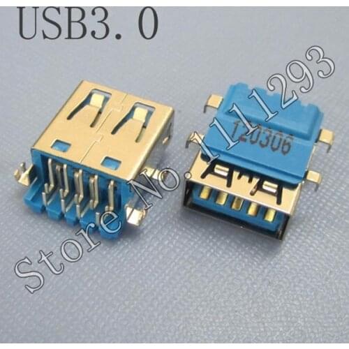 10pcs/lot 3.0 USB Jack Socket Connector for Asus K45A K45VD K45VM K45VJ K45VS K75A K75DE K75VM K75VD K75VJ P45VA P45VD P45VJ