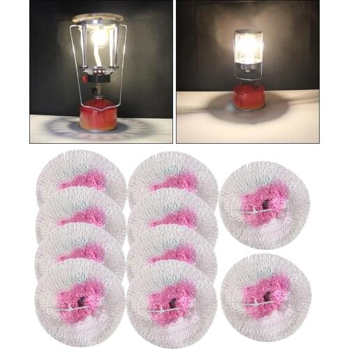 10pcs Lantern Mantles String-Tie Outdoor Kerosene Lamp Cover Net Sock Mantle Safe Gauze Mesh Gas Lantern Mantles Accessories