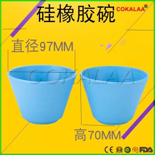 High-quality 3 pcs Dental Adhesive Plaster Impression Material Mixing Bowl Plastic Thicken Rubber Bowl Dental Material