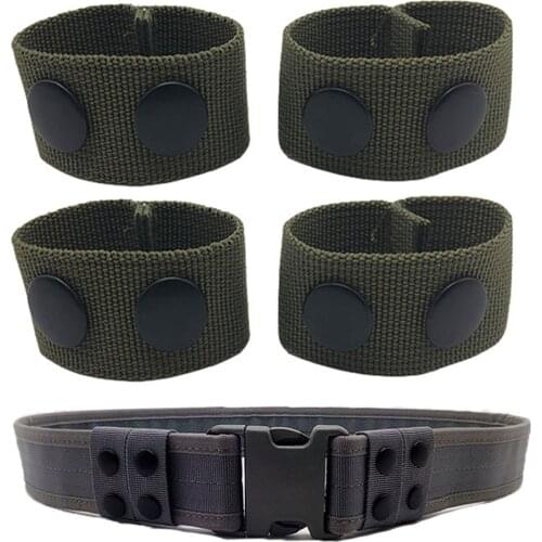4Pcs Tactical Belt Buckle Heavy Duty Belt Keeper Portable Webbing Strap Military Belt Equipment Accessories for Outdoor Sports