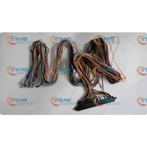 4 pcs Jamma Harness with 5, 6 action button wires 28 pin JAMMA wiring with 5,6 buttons wires for arcade game machine accessories
