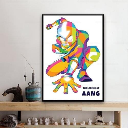Avatar Aang Pop Art Curse Level Anime Art Canvas Poster Prints Home Wall Decor Painting