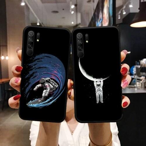 Astronaut Black Case Phone Case For Xiaomi Mi Redmi Note 7 8 9 pro 8T 9T 9S 9A 10 Lite pro