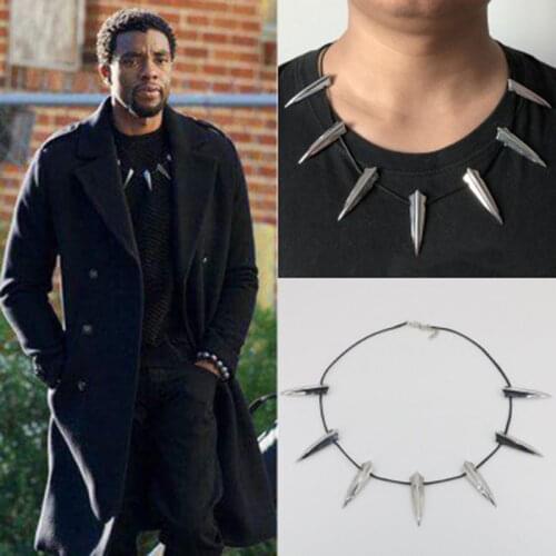 Black Panther Necklace for men Halloween Gift Cosplay statement Necklace nightclub party hyperbole tribe