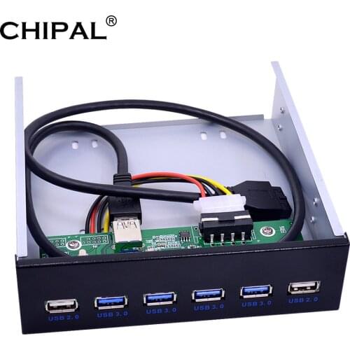 CHIPAL 5Gbps 20Pin USB 3.0 Front Panel USB 2.0 Expansion Bracket USB2.0 USB3.0 HUB Cable Adapter for PC Desktop 5.25'' CD-ROM