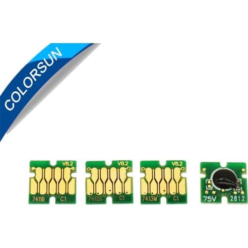 Colorsun 25set T7411-T7414 One Time Chip for Epson F6000 F7000 F6070 F7070 F7100 F7170 F6200 F7200 F9200 printer Cartridge chips