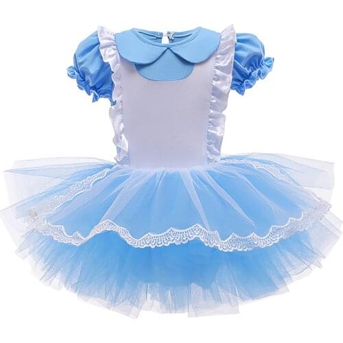 Kids Girls Ballet Tutu Dress Baby Girl Princess Tulle Dress For Dancing Stage Performance Halloween Cosplay Party Dress Up