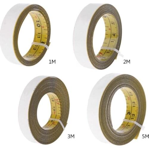 Inch & Metric Self Adhesive Tape Measure Steel Miter Saw Scale Miter Track Ruler For Router Table Saw T-track Woodworking Tools