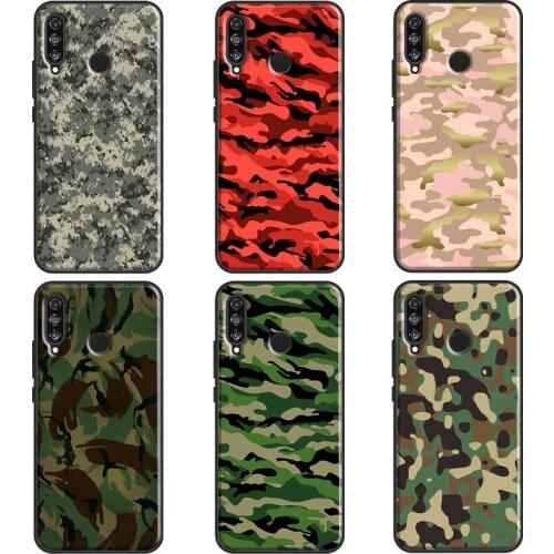 Camo Camouflage Pattern For Huawei P30 Pro P20 P40 Lite P 10 Mate 20 Lite Case For Huawei P Smart 2019 Z Cover