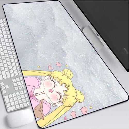 Anime White Background Kawlili Mouse Pad Cute Beautiful Girl Laptop Carpet Gaming Accessories White Mousepad XXL Gamer Desk Mat