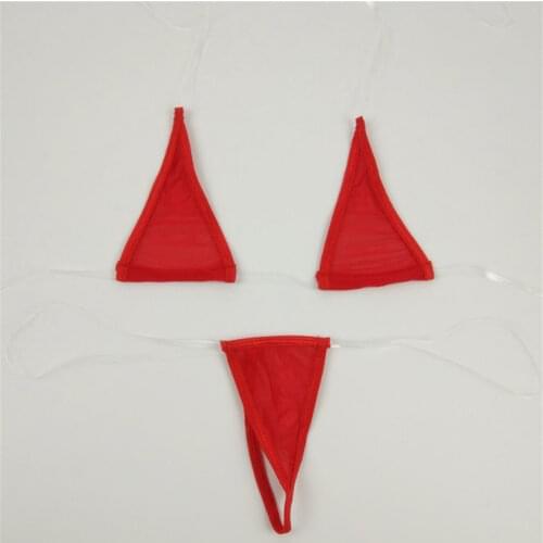 Micro bikini 2020 Sexy Hanging neck Transparent Invisible belt triangle girl swimwear women swimsuit women biquini mini bikinis