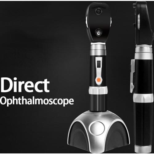 Fiber Optic Ophthalmoscope Medical Charging Pupil Light-grip Eye Examination Tool Ophthalmological Examination Pigeon Eye