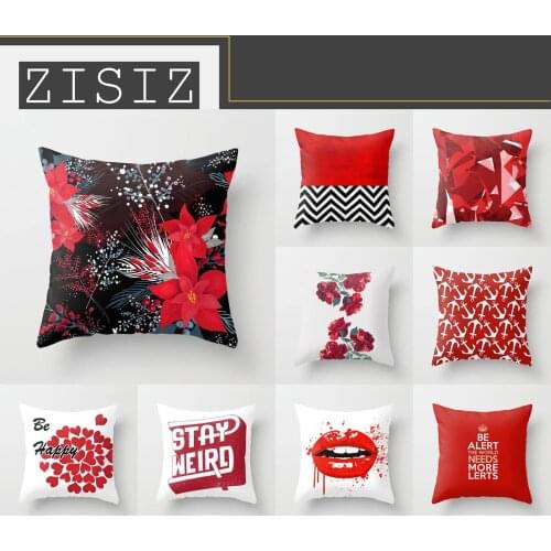 Personality Creative Red rose valentines day Pillow Case Linen Cushion Cover Car Sofa Seat Home Decor 45*45cm