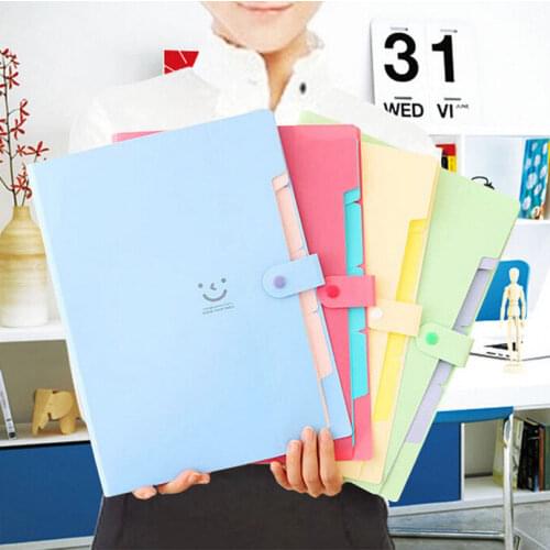 New 10 Color A4 File Document Bag Waterproof Carpeta File Folder 5 Layers Archivadores Anillas Document Bag Office Stationery