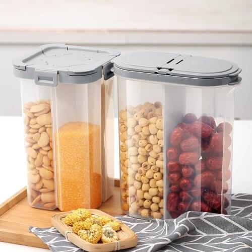 Food Plastic Transparent Storage Jars With Lid Beans Sealed Cans Whole Grains Storage bottles bottle jar